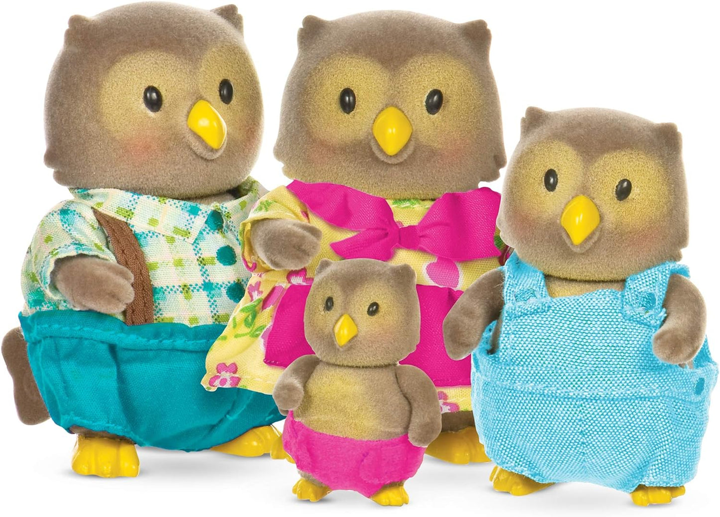 Li’l Woodzeez – Família de esquilos Bushytail – Conjunto de brinquedos de 5 peças com estatuetas de animais em miniatura e livro de histórias – Brinquedos e acessórios de animais para crianças a partir de 3 anos