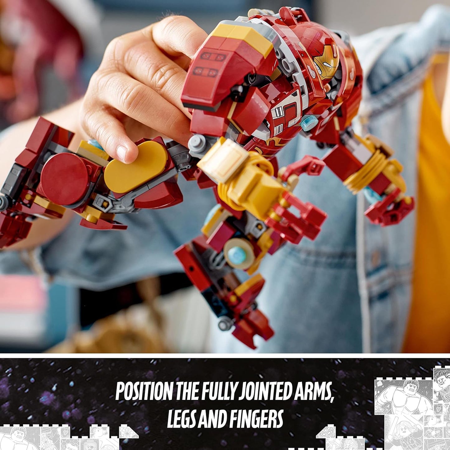 LEGO Marvel The Hulkbuster: Figura de ação da Batalha de Wakanda, brinquedo montável com minifigura de Hulk Bruce Banner, conjunto de Vingadores: Guerra do Infinito para crianças, meninos e meninas