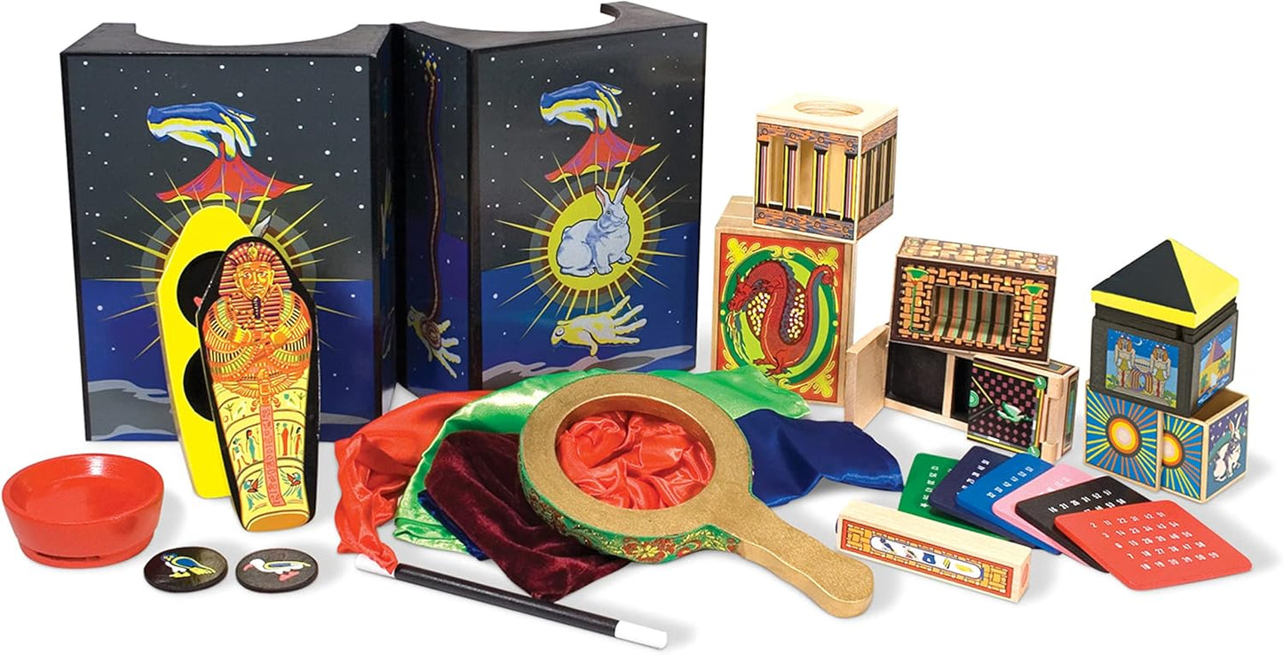 Melissa & Doug Kids Magic Set Brinquedos de dramatização | Brinquedos mágicos para crianças e bebês | Truques de Halloween para crianças | Crianças se vestem para meninas ou meninos | Finja brincar de presentes para crianças