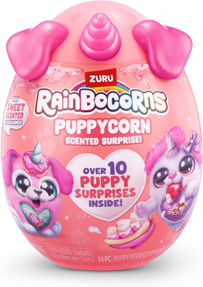 Rainbocorns ZURU Puppycorn Scent Surprise, Shepherd, por ZURU Surprise Unboxing Soft Toy, perfumado filhote de pelúcia para meninas (Shepherd)