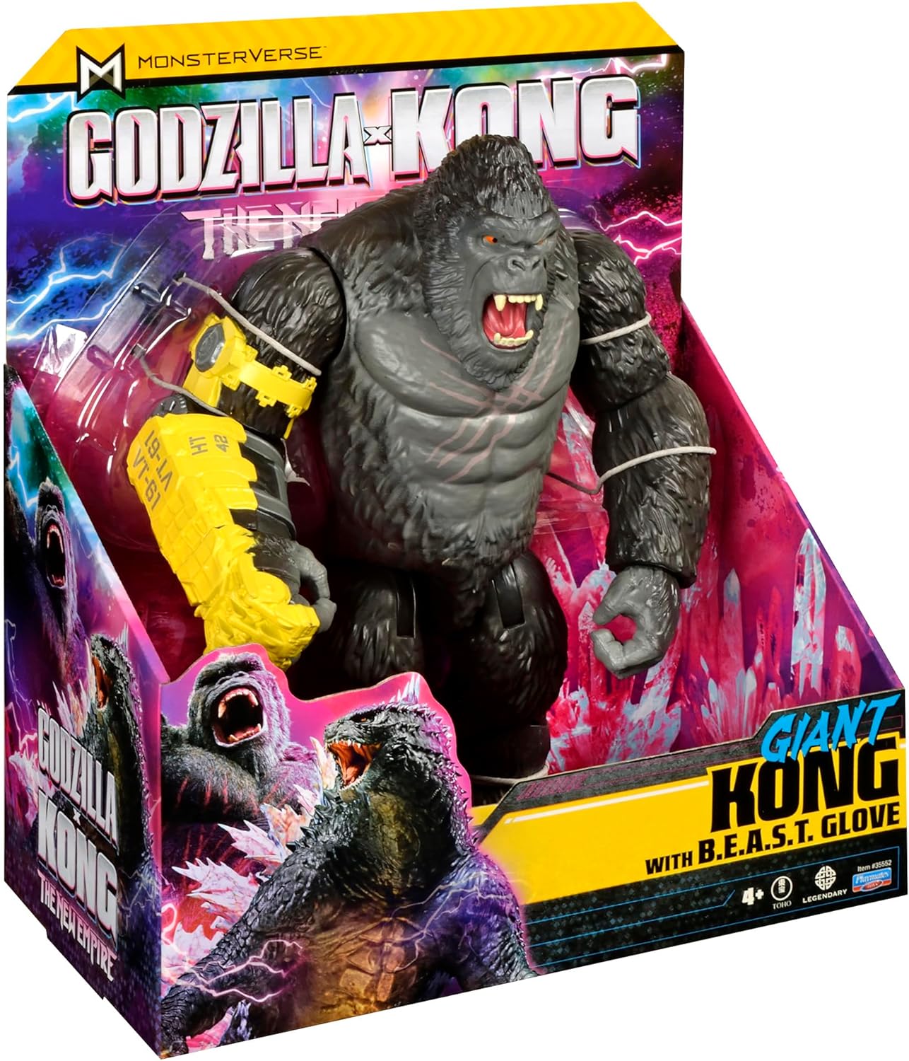 Godzilla x Kong: The New Empire, brinquedo de boneco de ação Kong gigante de 11 polegadas, personagem icônico do filme colecionável, embalagem de edição limitada inspirada na paisagem da terra oca, adequado para maiores de 4 anos