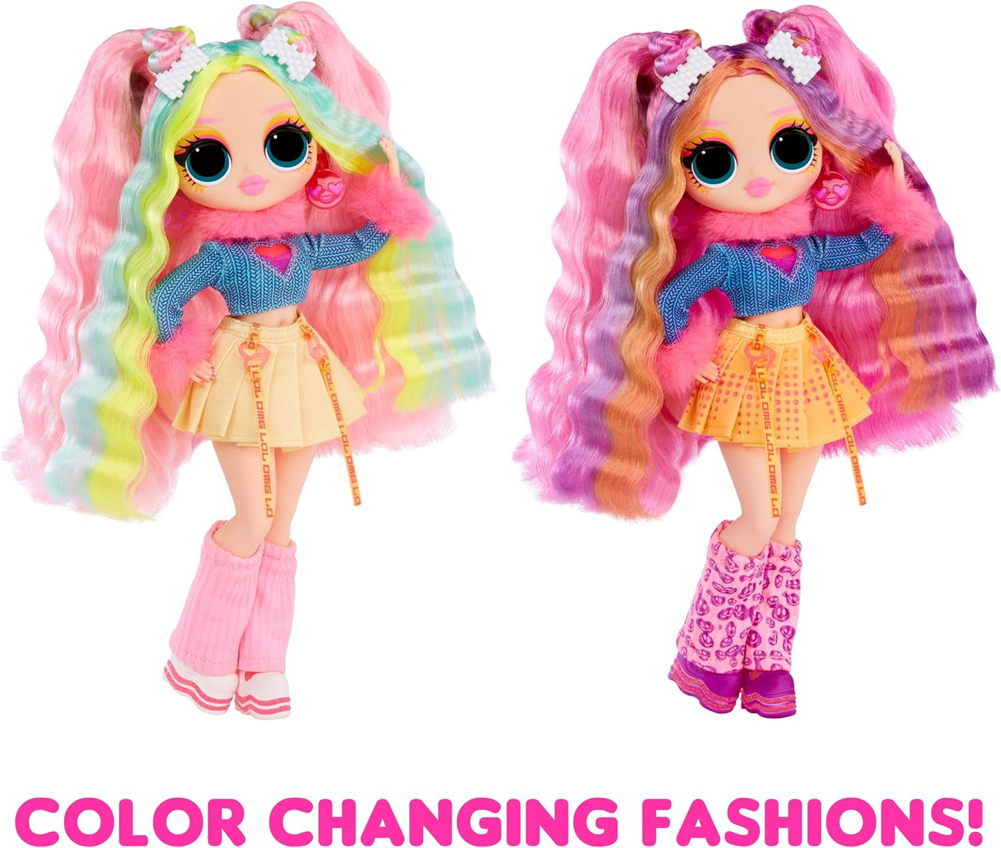 Jajaja ¡Sorpresa! Muñeca de moda OMG Sunshine Makeover - SUNRISE - Cambio de color UV bajo el sol, muchas sorpresas y accesorios fabulosos - Gran regalo para niños de 4 años en adelante