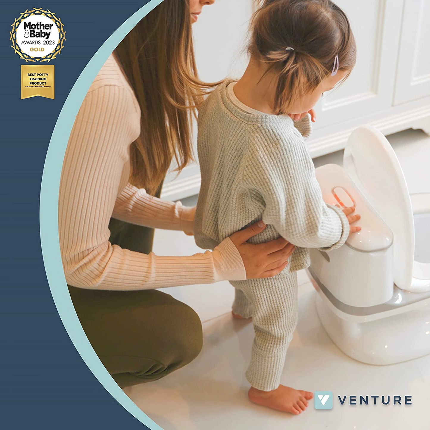 Pote Plus - My First WC Potty (Cinza) - Vencedor do Prêmio Mãe e Bebê Gold 2023 de Melhor Produto de Treinamento Potty