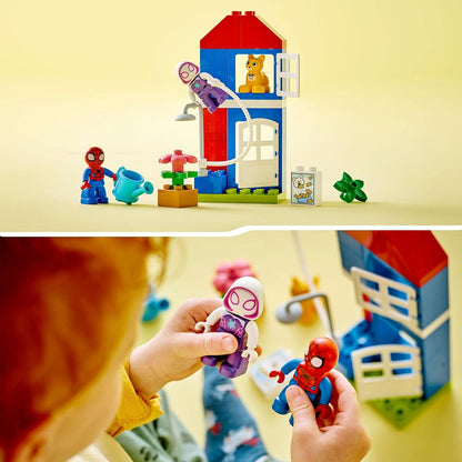 LEGO DUPLO Marvel Spider-Man's House, Spidey e seus incríveis amigos brinquedo montável para crianças, meninos e meninas com mais de 2 anos de idade, conjunto de super-heróis