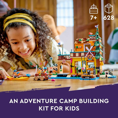 LEGO Brinquedo de construção de esportes aquáticos Friends Adventure Camp para crianças, ideia de presente de dramatização para meninas e meninos de 7 anos ou mais, com 3 personagens de miniboneca e uma figura de urso, conjunto educacional 42626