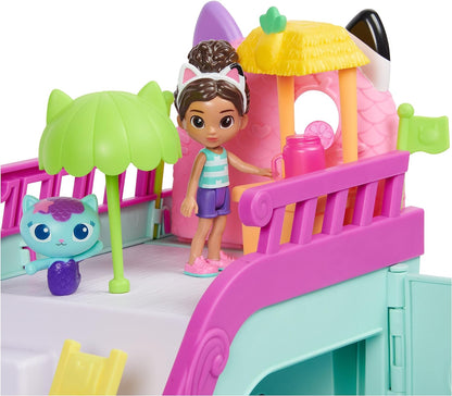 Gabby’s Dollhouse, Gabby Cat Friend Ship, brinquedo de navio de cruzeiro com 2 figuras de brinquedo, brinquedos surpresa e acessórios para casa de bonecas, brinquedos infantis para meninas e meninos 3+