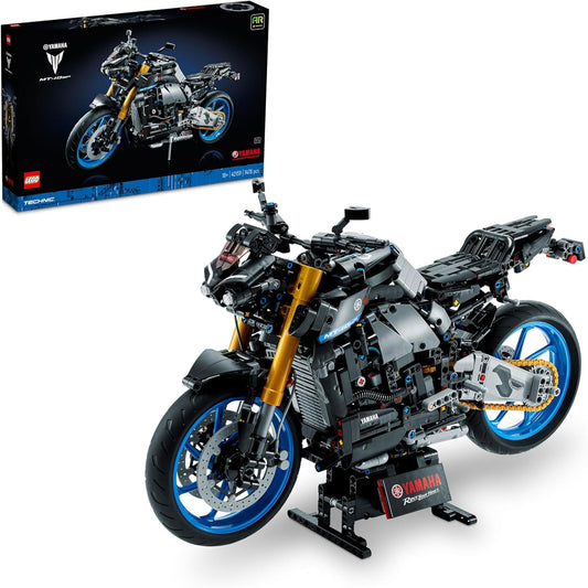 LEGO Technic 42159 Yamaha MT-10 SP para Construir para Adultos, Auténtica Réplica de Moto Set de Construcción con Motor de 4 Cilindros, Dirección Funcional y Aplicación AR, Regalo para Hombres y Mujeres 42159