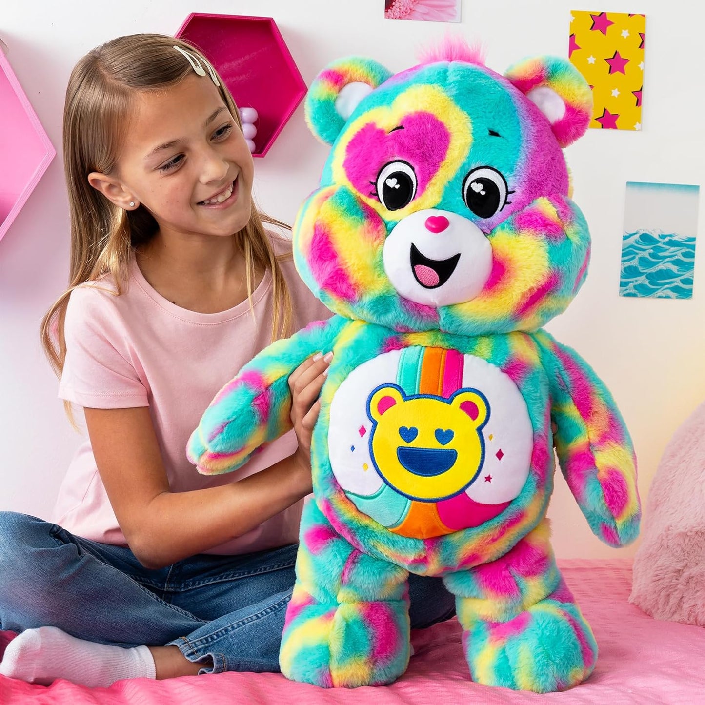 Ursinhos Carinhosos, Urso da União Pelúcia Jumbo de 60 cm, Brinquedo de pelúcia fofo colecionável, Urso de pelúcia gigante, Brinquedos fofinhos para crianças, Brinquedos macios para meninos e meninas, Pelúcia adequado para meninos e meninas 4+