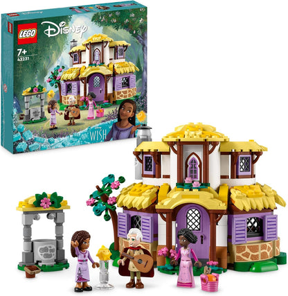 LEGO 43231 Disney Wish Asha's Cottage Playset, abrindo Toy Dollshouse do filme Wish com minibonecas Asha, Sakina e Sabino e figura de estrela, ideia para crianças, meninas e meninos