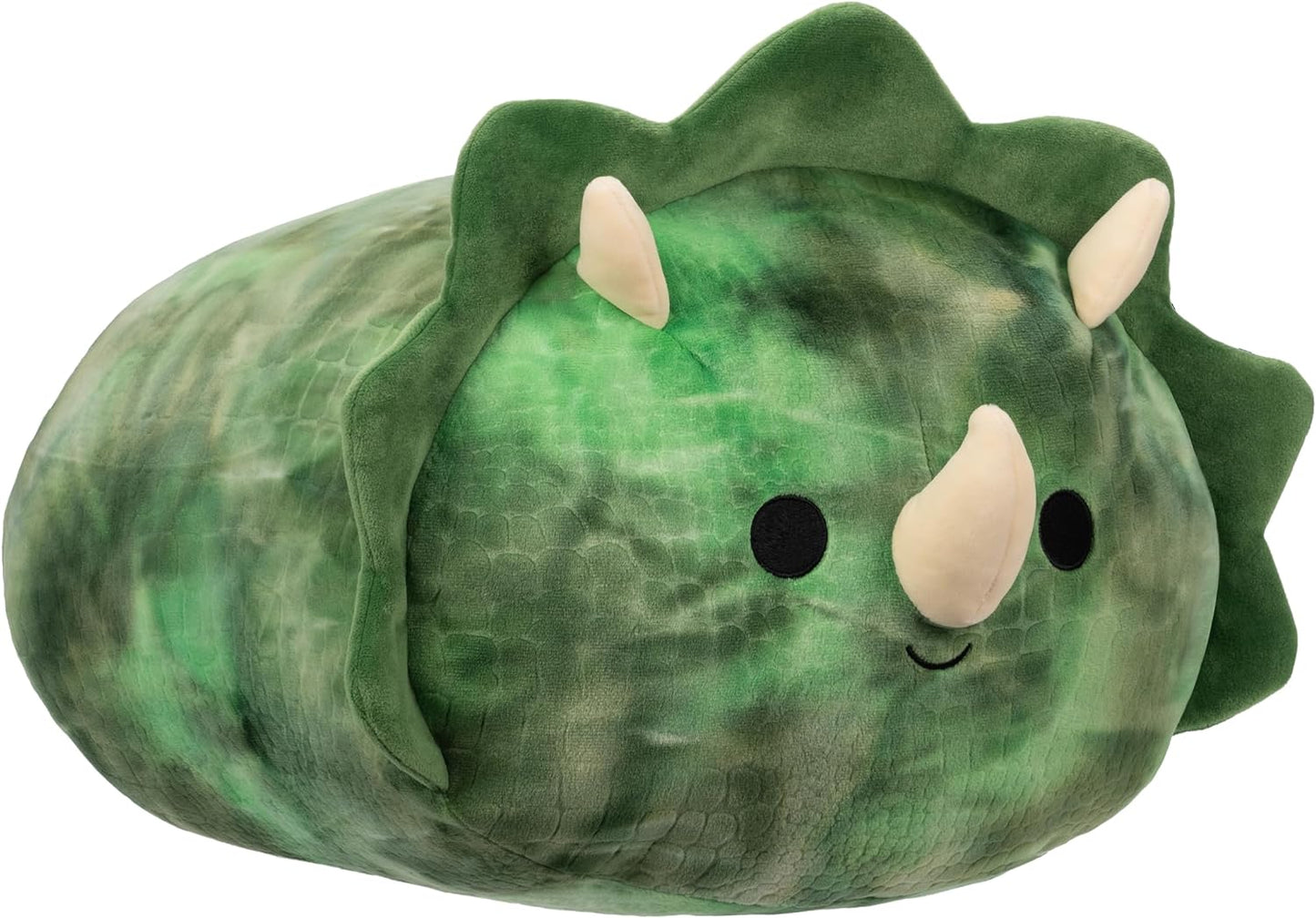 Squishmallows SQCR04197 Empilháveis 12 polegadas Trey The Textured Green Triceratops-Medium Size Ultrasoft Oficial Kelly Toy Plush