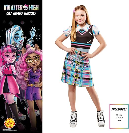 Rubie Fantasia oficial de Monster High Frankie Stein para meninas de, vestido infantil extravagante