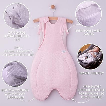 PurFlo Swaddle para saco de dormir | Saco de dormir transpirable para recién nacido que crece con su bebé | Envolver los brazos hacia adentro o hacia afuera | Cadera sana | 0-4 meses | Saco de dormir de 2,5 tog para todas las estaciones.