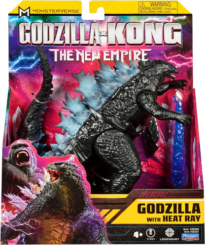 MonsterVerse Godzilla vs. Kong: The New Empire, figura de acción original de Godzilla de 6 pulgadas, personaje icónico de película coleccionable, incluye función de energía de haz de calor, adecuado para mayores de 4 años