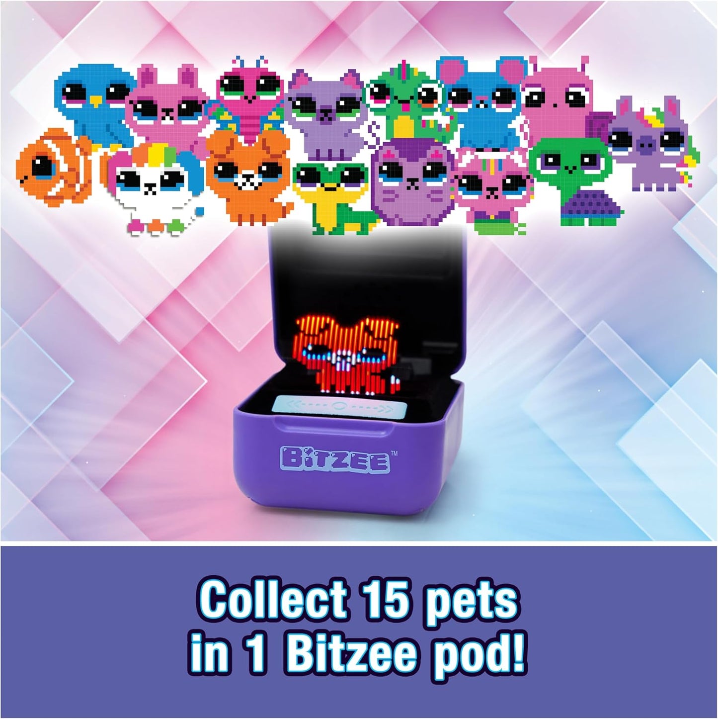 Bitzee, brinquedo interativo digital pet e estojo com 15 animais dentro