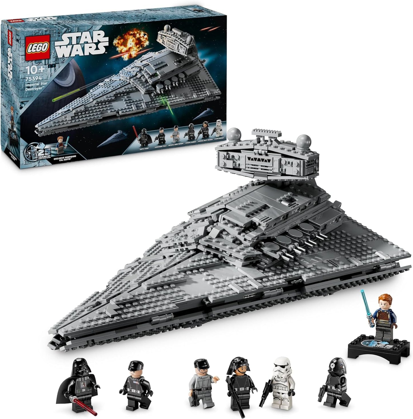 LEGO Star Wars Imperial Star Destroyer Brinquedo de construção de nave estelar, colecionável Um conjunto New Hope inclui uma minifigura do personagem Darth Vader, presente de aniversário para crianças, meninos e meninas com mais de 10 anos