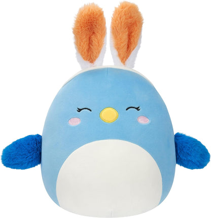 Squishmallows originais de 7,5 polegadas - Squishmallows de Páscoa - Bebe, o pássaro azul com orelhas de coelho