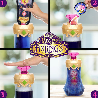 MAGIC MIXIES Pixlings. Crie e misture uma poção mágica que revela magicamente uma linda boneca Pixling de 6,5 "dentro de um frasco de poção - quem você criará magicamente