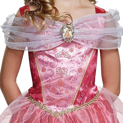 DISGUISE  Disney Official Classic Aurora Costume Kids, vestido da Bela Adormecida para meninas