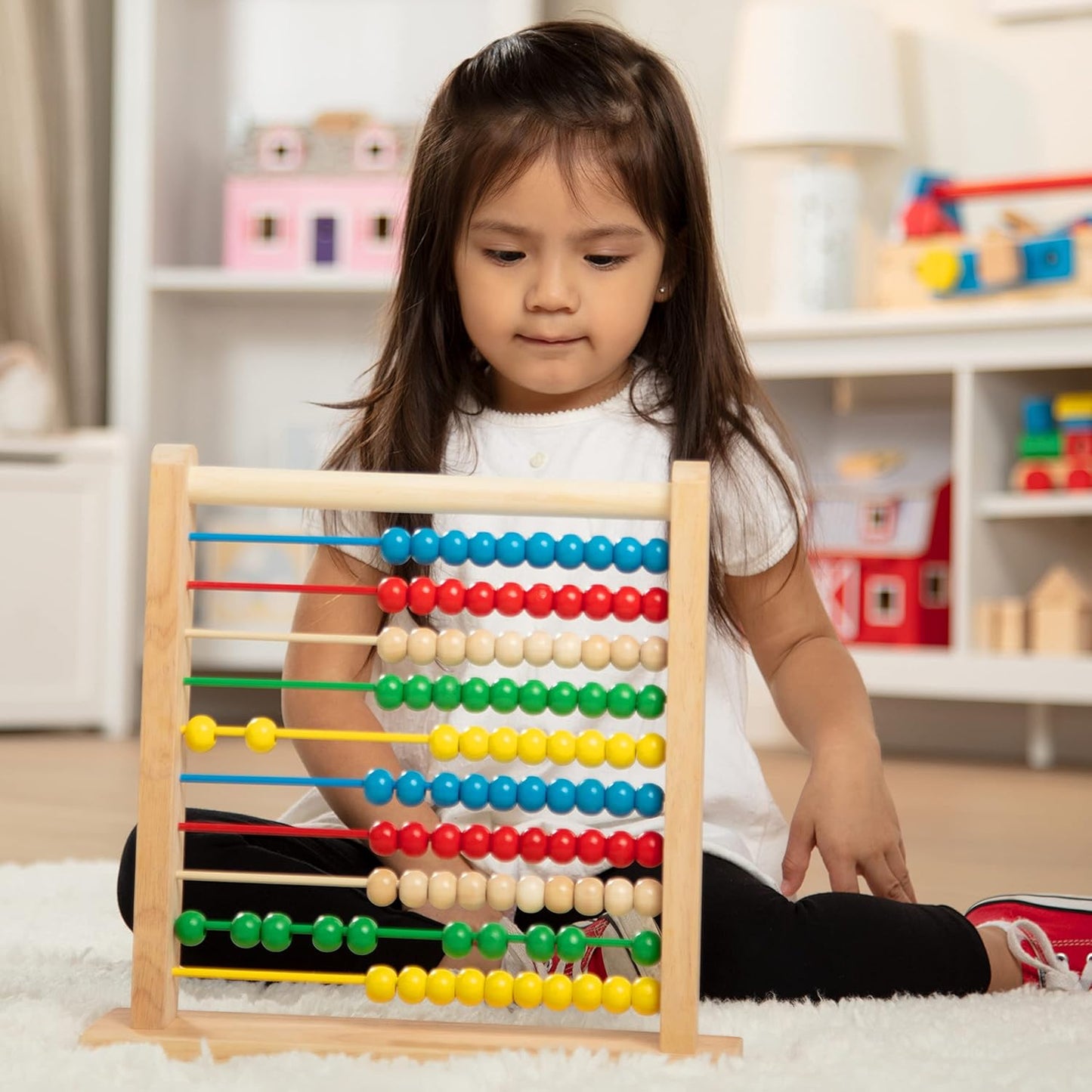 Melissa e Doug Abacus | Brinquedo de Desenvolvimento | Habilidades Motoras | Idade 3+ | Presente para menino ou menina