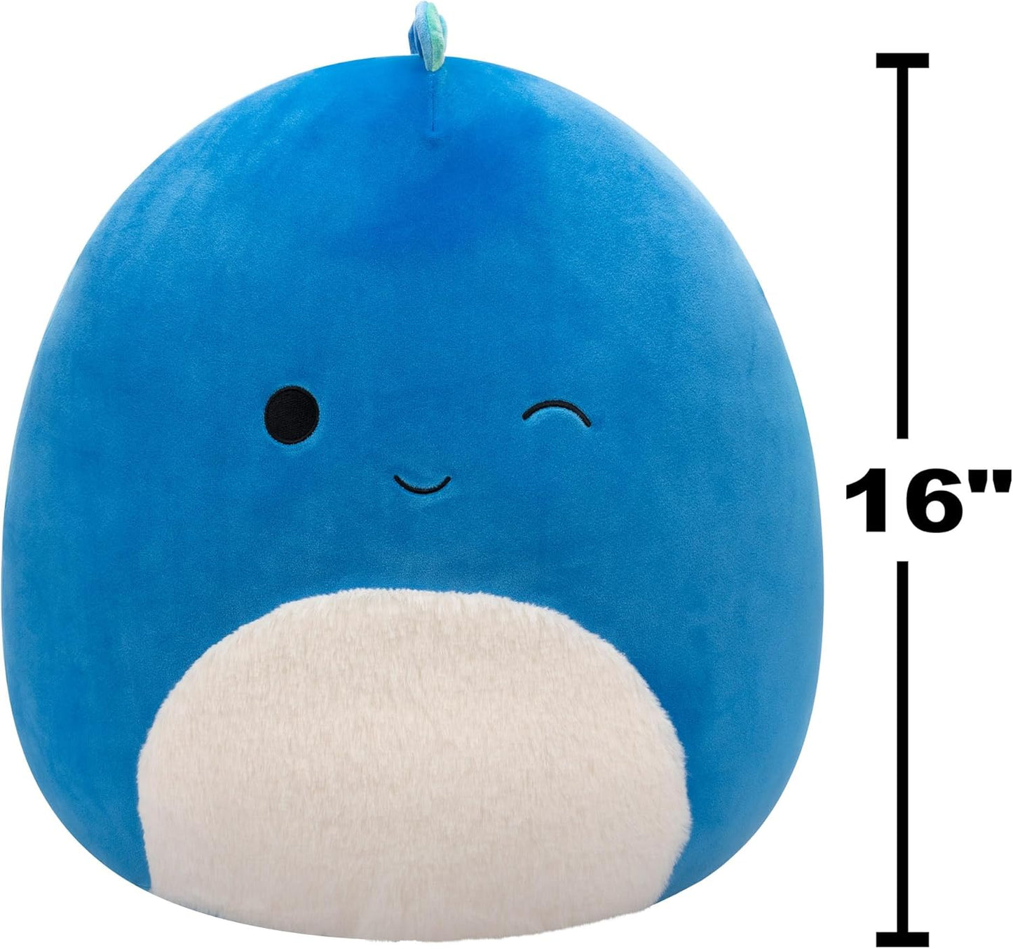 Squishmallows Original 16 Polegadas - Brody, o Dino Azul Escuro Piscando