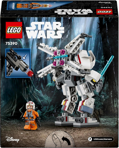 LEGO Star Wars Luke Skywalker X-Wing Mech, brinquedo de construção colecionável para meninos, meninas e crianças de 6 anos ou mais, com uma minifigura de personagem para aventuras de ação e fantasia, pequena ideia criativa para presente 75390