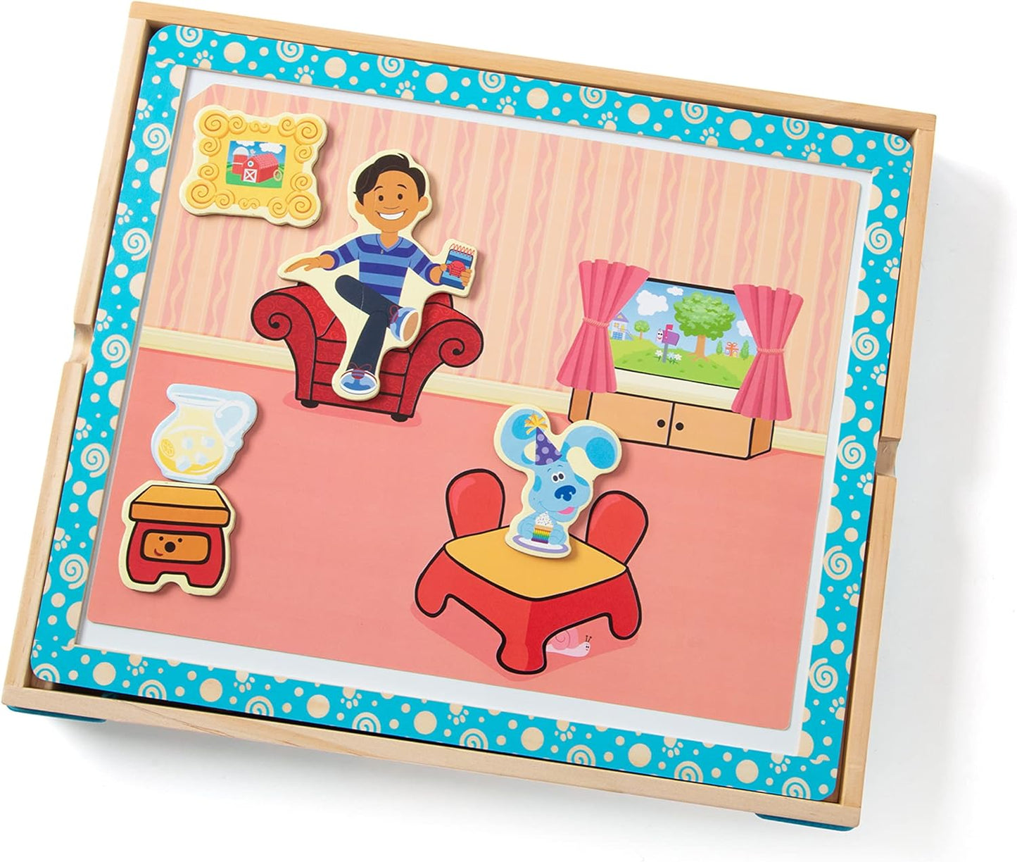 Melissa & Doug 33012 Blue's Clues & You Jogo de imagens magnéticas de madeira, multi