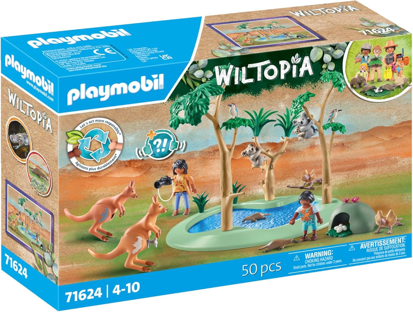 Playmobil 71624 Wiltopia: feito com mais de 80% de material reciclado e de base biológica, conjuntos detalhados adequados para crianças a partir de 4 anos