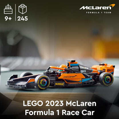 LEGO Speed Champions 2023 McLaren Formula 1 Race Car Toy para crianças de 9 anos ou mais, meninos e meninas que amam brincadeiras independentes, conjunto de modelos de veículos edificáveis, decoração de quarto infantil, presente de aniversário 76919