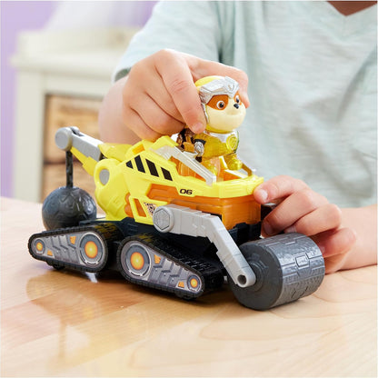 Paw Patrol: The Mighty Movie, Camión de juguete de construcción con escombros, figura de acción de Mighty Pups, luces y sonidos, juguetes para niños y niñas 3+