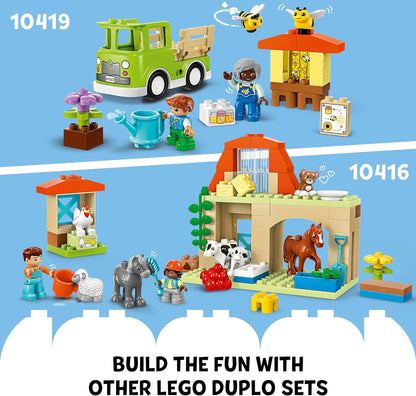 LEGO DUPLO Town Cuidando de Animais na Fazenda Brinquedos para Crianças, Casa de Fazenda com Figuras de Cavalo, Vaca e Frango, Conjunto de Brinquedos de Aprendizagem para Crianças, Meninas e Meninos de 2 anos ou mais 10416