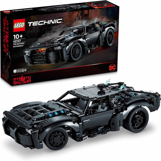 LEGO 42127 Technic THE BATMAN – BATMOBILE Modelo de juguete de construcción de automóviles, set de película, regalos de superhéroes para niños, niñas y adolescentes fanáticos con ladrillos luminosos