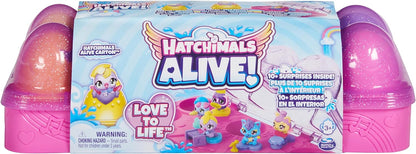 HATCHIMALS Alive, brinquedo de caixa de ovos com 5 minifiguras-  a partir de 3 anos