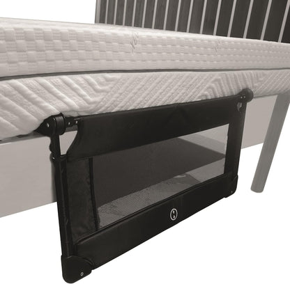 BabyDan Protetor de cama dobrável para viagem, 90 cm/35" de largura, preto - Serve em colchões de até 110 cm/43" de largura - (Corrimão de segurança/Corrimão de cama/Barreira de cama/Protetor de cabeceira para crianças e bebês de 18 meses a 5 anos)