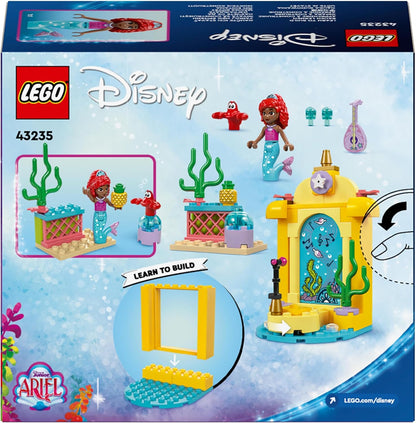 LEGO ǀ Palco musical da princesa Ariel da Disney, brinquedo montável para crianças, com personagem miniboneca e figura de animal Sebastian, ideia divertida de presente para fãs de programas de TV, meninas e meninos com mais de 4 anos 43235