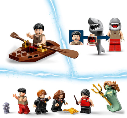 LEGO Torneio Tribruxo Harry Potter: O Lago Negro, Cálice de Fogo Conjunto de brinquedos de construção para crianças, meninos e meninas com modelo de barco e 5 minifiguras 76420