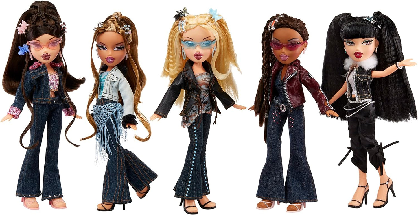 Bratz Boneca de moda de edição especial de 21º aniversário - JADE - Inclui 2 roupas de moda, 2 pares de sapatos, bolsa e acessórios glamorosos - Relançamento favorito dos fãs - Para crianças e colecionadores a partir de 4 anos