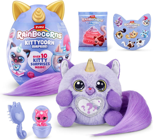 Rainbocorns Kittycorn Surprise Series 3 Ragamuffin (Fluffles) da ZURU, brinquedo de pelúcia, bicho de pelúcia colecionável, ovos surpresa para meninas