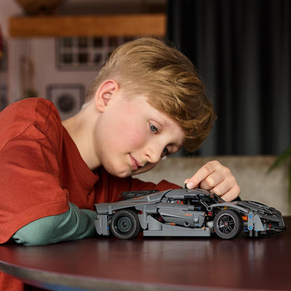 LEGO Technic Koenigsegg Jesko Absolut Grey Hypercar, conjunto de brinquedos de construção de carros de corrida para meninos, meninas e crianças com mais de 10 anos, kit de modelo de veículo montável, introdução à engenharia,