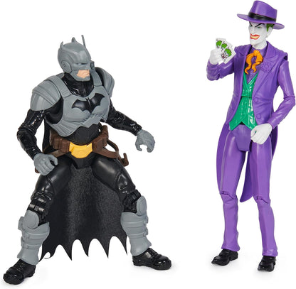 Batman DC Comics, Adventures, conjunto de figuras de ação Batman vs The Joker, 2 figuras, 12 acessórios de armadura, brinquedo infantil de super-herói de 30 cm para meninos e meninas