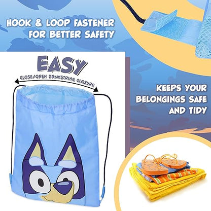 Bluey Kids Bolsas con cordón, bolsa de natación de 29x38 cm con ventilación de flujo de aire