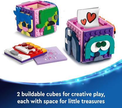 LEGO Disney Pixar Inside Out 2 Mood Cubes Playset, brinquedo de construção para meninas e meninos de 9 anos ou mais, inclui minibonecas de personagens do filme, presente divertido para compartilhar emoções como alegria 43248