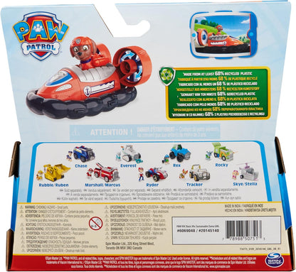 Paw Patrol, Hovercraft de Zuma, veículo de brinquedo com boneco de ação colecionável, brinquedos infantis sustentáveis para meninos e meninas de 3 anos ou mais