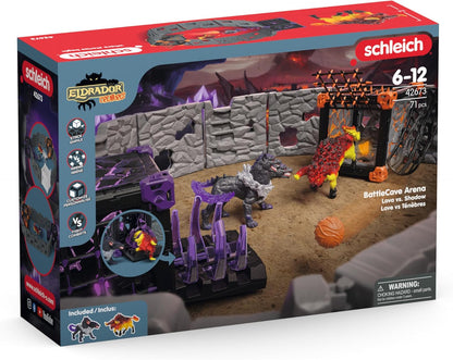 Schleich 42673 BattleCore Arena: Lava vs. Shadow, de 6 a 12 anos, ELDRADOR CREATURES - Playset, 71 peças