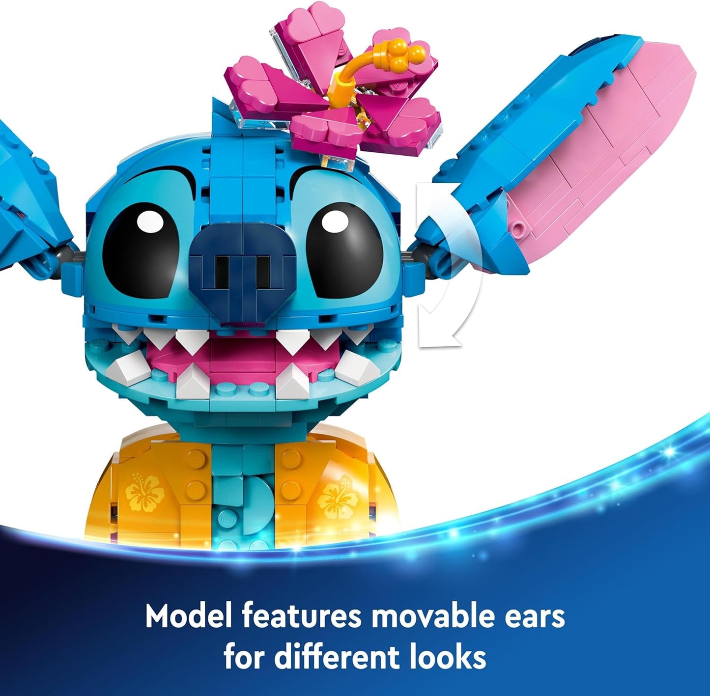 LEGO | Brinquedo de construção Disney Stitch para crianças, meninas e meninos de mais de 9 anos, conjunto de brinquedos com casquinha de sorvete e figura de personagem, presente de aniversário divertido 43249