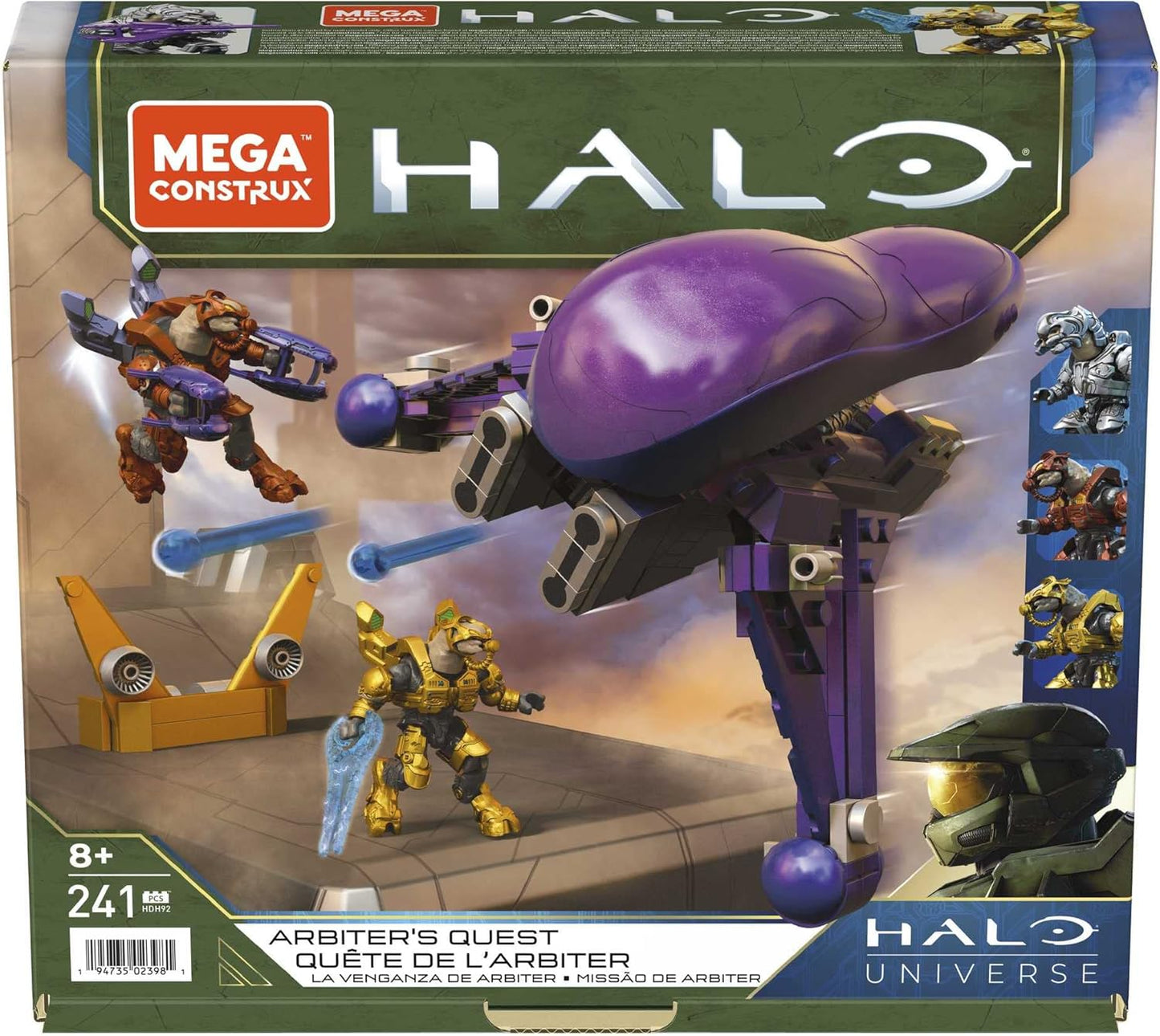 MEGA Conjunto de construção Halo Arbiter's Quest Banshee Vehicle Halo Infinite, brinquedos de construção para meninos