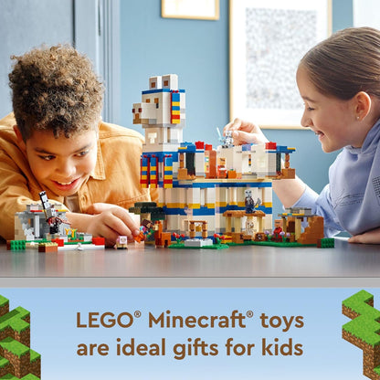 LEGO Minecraft The Llama Village Farm House Toy Building Set 21188, ideia de presente Minecraft para crianças, meninos, meninas com mais de 9 anos de idade, crie uma vila Minecraft com 6 edifícios e minifiguras personalizáveis