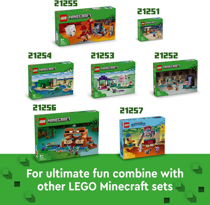 LEGO  Brinquedo de construção Minecraft The Frog House, presente para meninas, meninos e crianças a partir de 8 anos, conjunto de construção para jogos com personagens e figuras de animais mob 21256