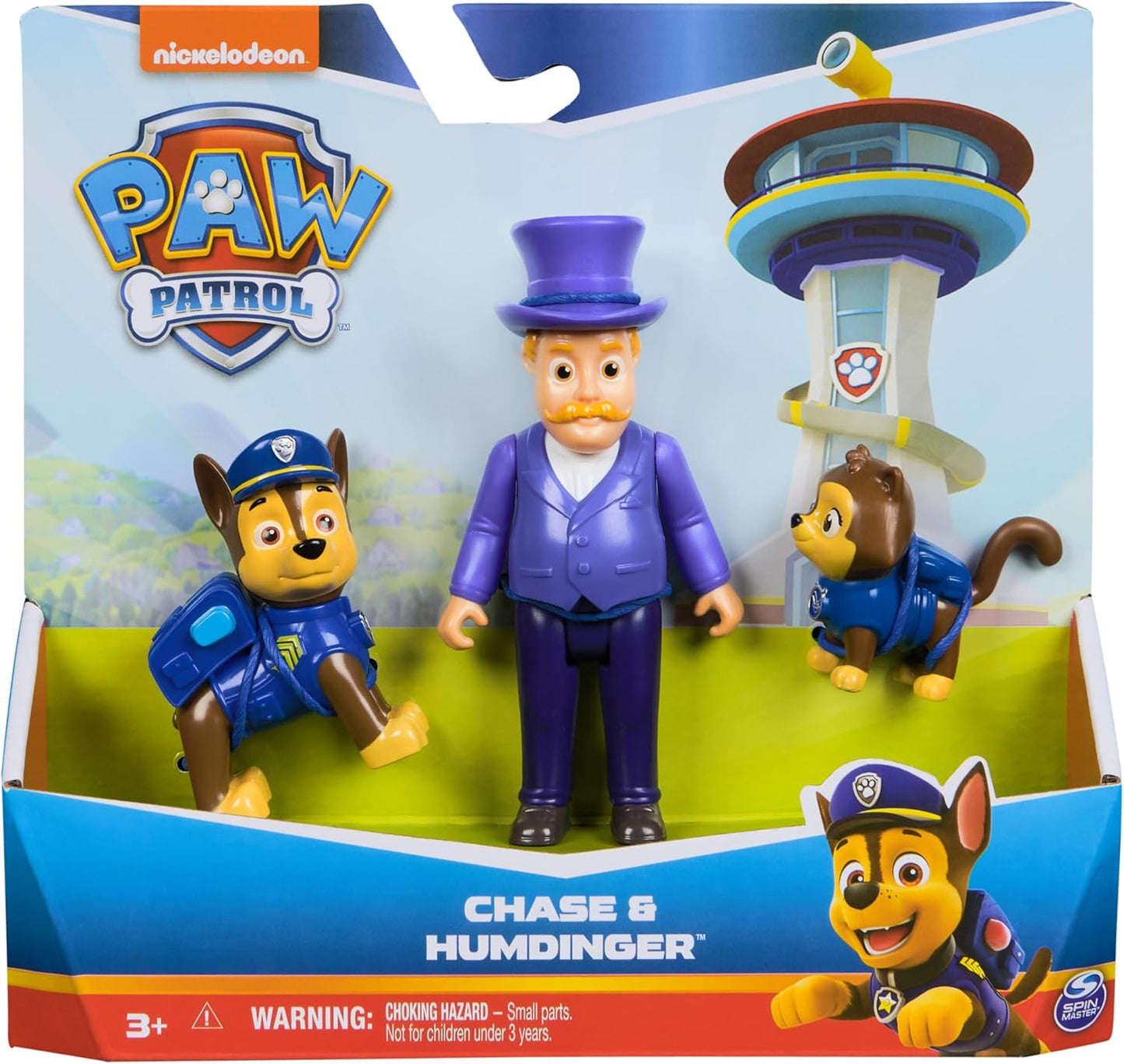 Paw Patrol Conjunto de figuras Chase e Humdinger, brinquedos infantis para meninos e meninas de 3 anos ou mais