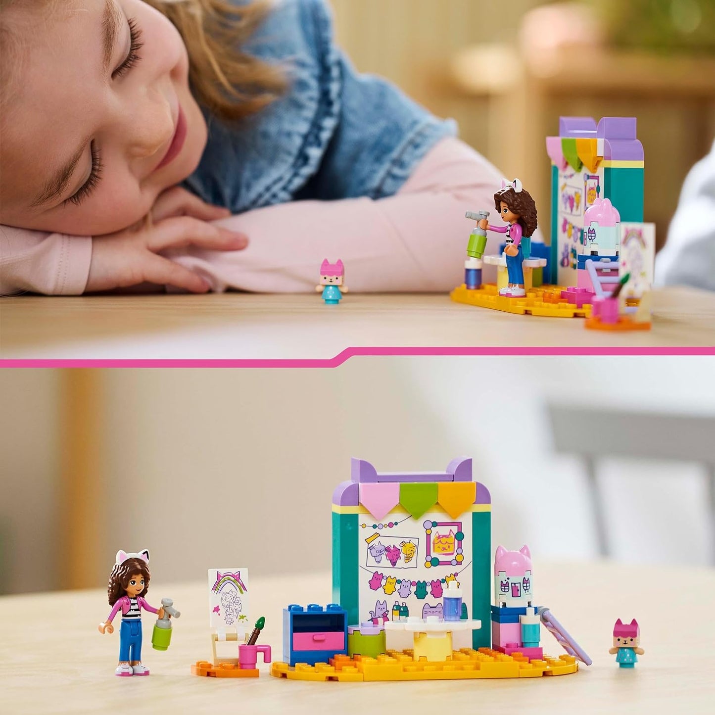 LEGO Gabby’s Dollhouse Crafting com Baby Box Toy para crianças, meninas e meninos de mais de 4 anos, brinquedos de aprendizagem pré-escolar para brincadeiras imaginativas, ideia de presente de aniversário 10795