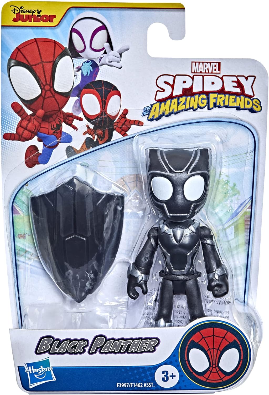 SPIDEY AND HIS AMAZING FRIENDS Marvel Black Panther Hero Figure Toy, boneco de ação e 1 acessório, crianças a partir de 3 anos